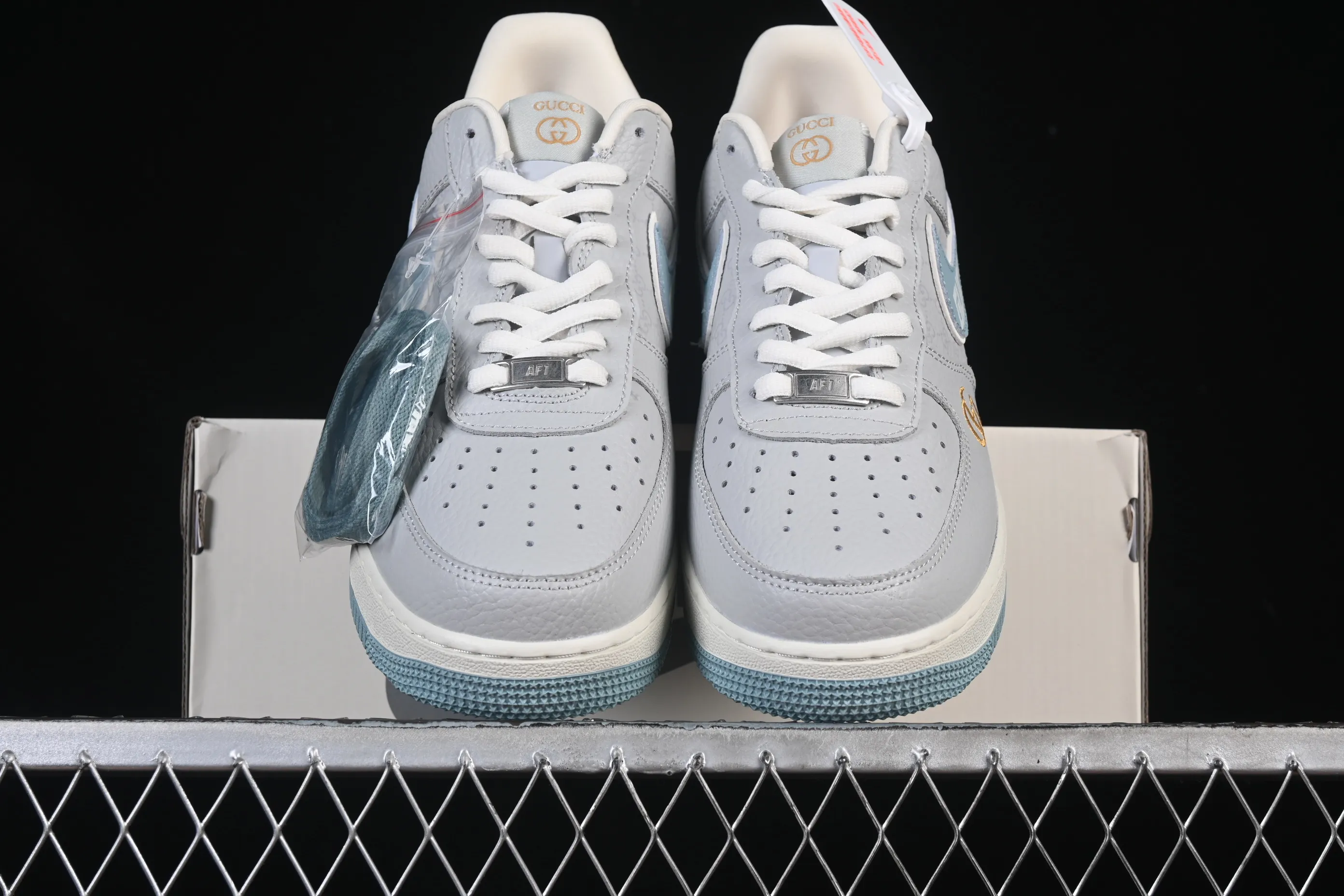 All categories Nk Air Force 1 Air Force series Nk Air Force 1 Low Air Force low-top Nike Air Force 1'07 Low Gucci joint gray blue Air Force 1 low-top casual sneakers YF9511-800